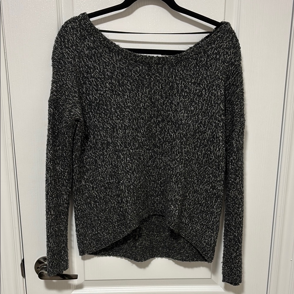 VERO MODA Women's Black Sweater off shoulder high low